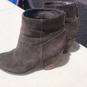 Brown Leather Booties